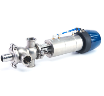 Stainless Steel SS316 Intelligent Sanitary Pneumatic Diverter Valve with Pneumatic Actuator