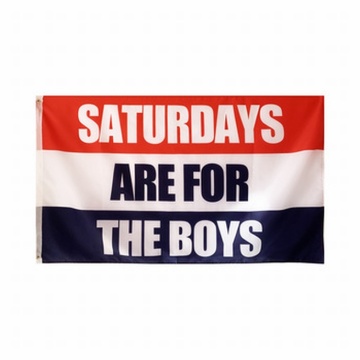 Custom Polyester Saturdays are for the Boys Flags