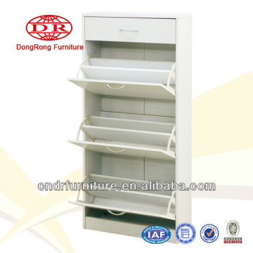 white wooden shoe rack