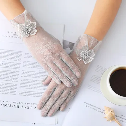 Luxury Fashion Bridal Lace Hand Gloves
