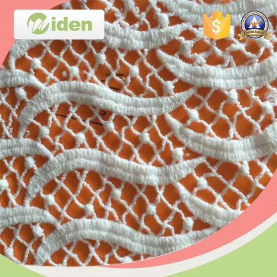 Fashion african french water soluble white cotton lace embroidery chemical fabric