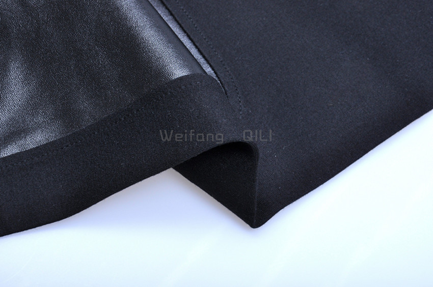 ponti fabric with leather panel