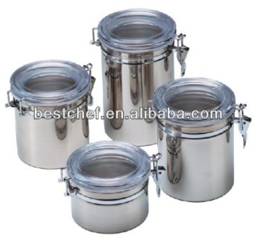 stainless steel Clip-top canister