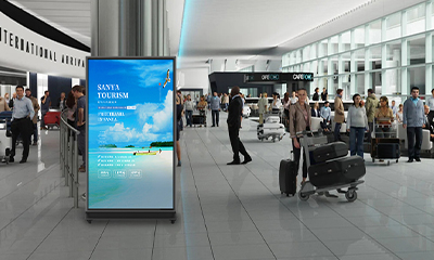 Advertising machine application-airport