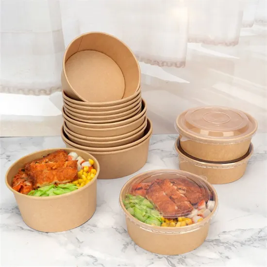Paper salad takeout packing bowl bento food box