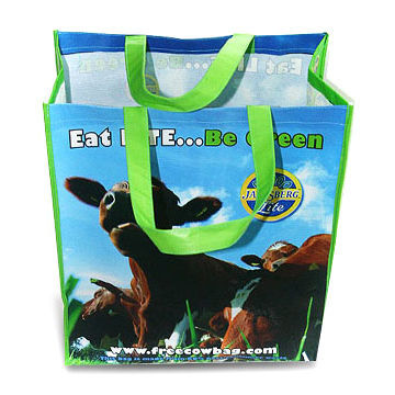 PET Shopping Bag, Eco-friendly RPET with Customized Designs and Logos