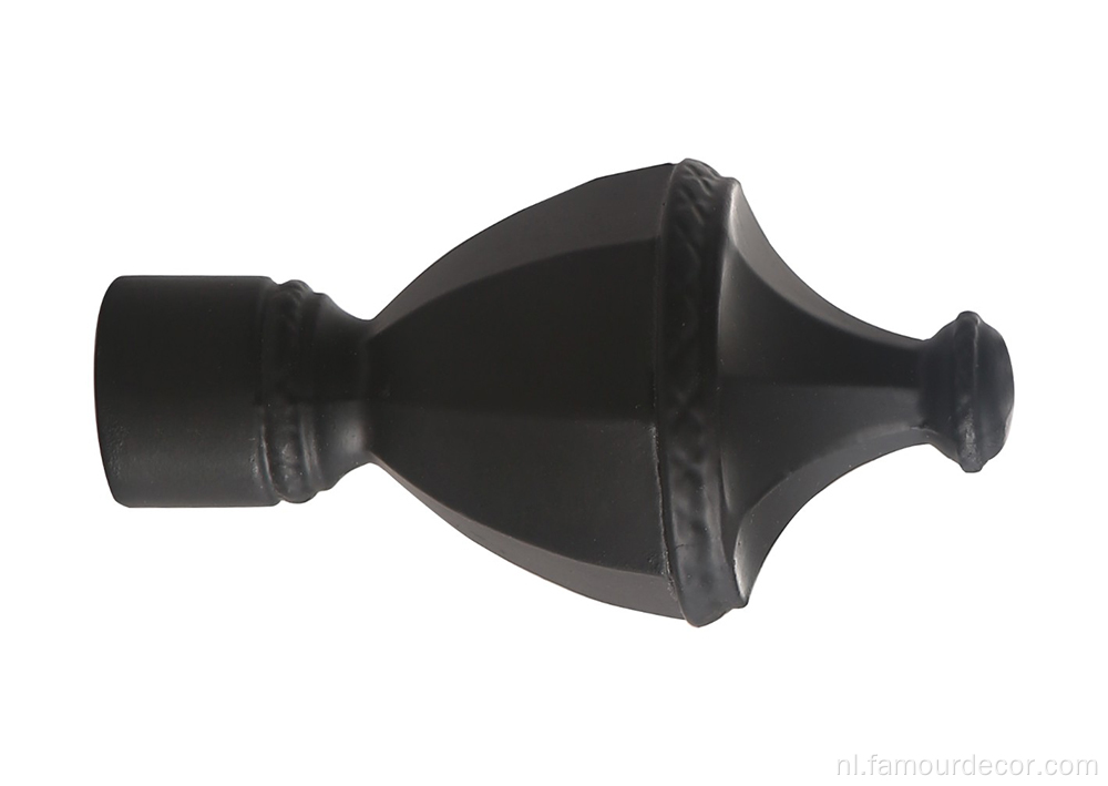 Zwarte hardware schuifgordijnroede