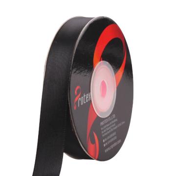 Black Satin Ribbon for Packing Gift