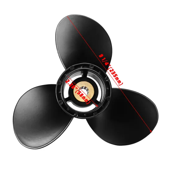 9 1/4 x 8 Propeller For Suzuki Outboard Engine 8-20HP 58100-91D00-019 Marine Propeller Aluminum Alloy 10 Spline Tooth 3 Blades