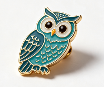 Owl Hard Enamel Brooch Lapel Pin