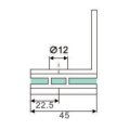 Stamping Rounded Square 90 Degree Glass Clamps