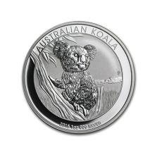 धातु चांदी पशु कोआला भेड़िया स्मारक सिक्का