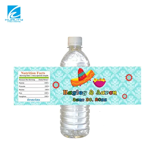 Custom Heat PVC PET Shrink Sleeve Labels for Water Bottles