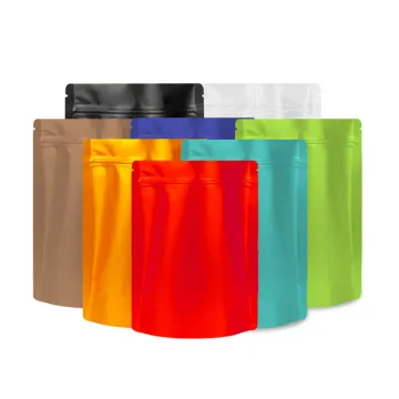 Multicolor Resealable Stand Up Pouch With Zipper