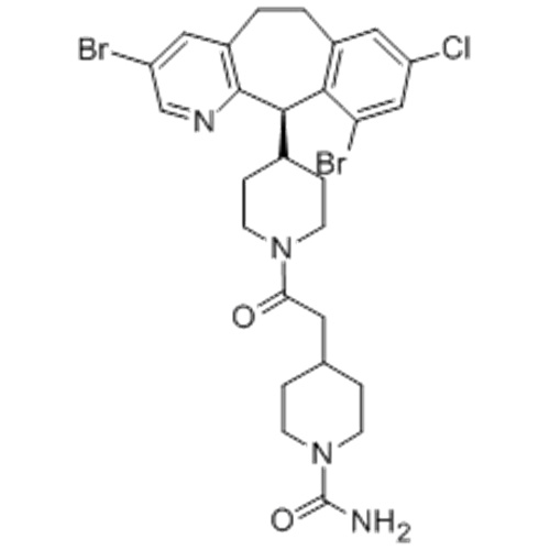 Nom: 1-pipéridinecarboxamide, 4- [2- [4 - [(11R) -3,10-dibromo-8-chloro-6,11-dihydro-5H-benzo [5,6] cyclohepta [1,2-b ] pyridin-11-yl] -1-pipéridinyl] -2-oxoéthyl] - CAS 193275-84-2