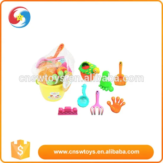 Promotional summer toy kids plastic sand shovels mini beach play set