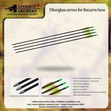 wholesale Linkboy LBA010-2A-2A Fiberglass arrow for Recurve bow archery and hunting