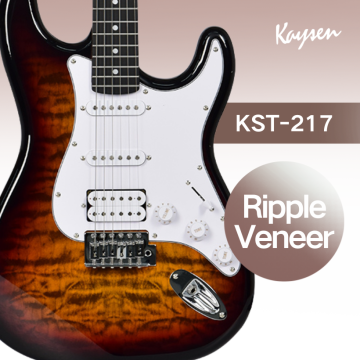 KST-217 solid body tigger veener electric guitar 22frets