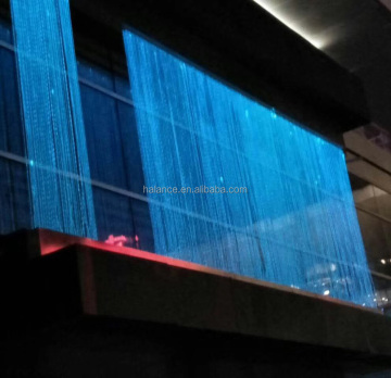 Outdoor Water Fountain with Bridge, Waterfall, and Fiber Optic Curtain