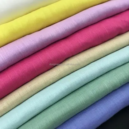 Whole Solid Linen Fabric 100% Natural Fiber for Casual Dress Shirts