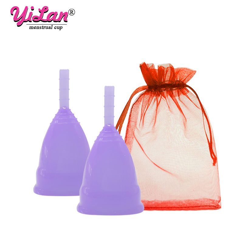 2pcs Copa Menstrual Cup Medical Grade Collector Menstrual de Silicone Medica Reusable Menstruation Period Cup Women Cup