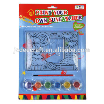 sun catcher kit with paints and brush