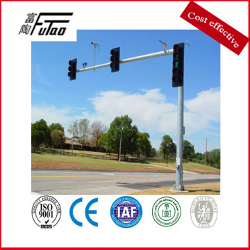 Single or double arm traffic signal poles