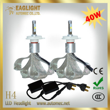 China Professional Manufacturer 40W 4800lm Silver H4 IP 68 car led headlight
