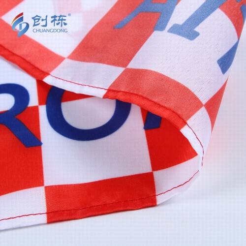 Custom Logo Polyester Croatia Hand Flag