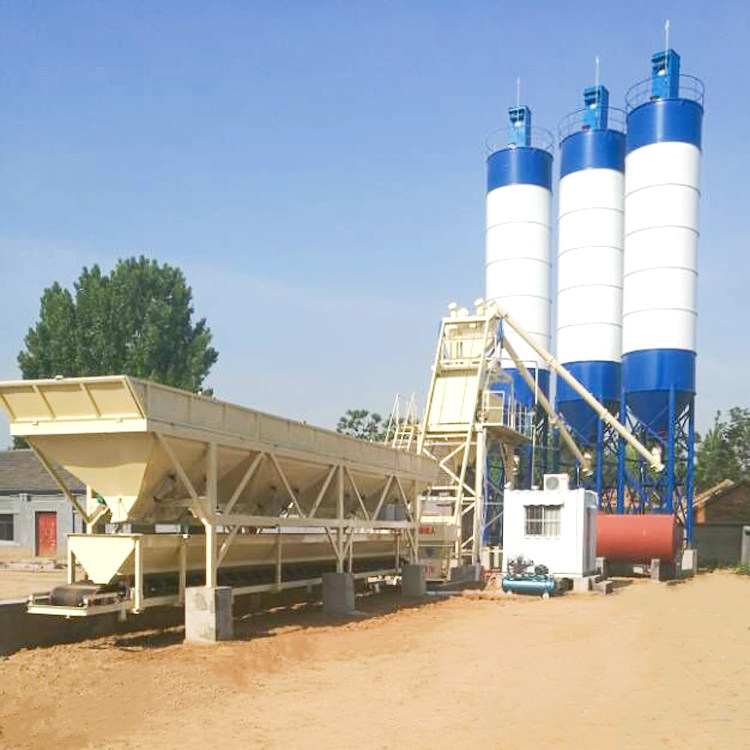 Portable 50m3 mini mix concrete batching plant Germany