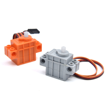 270°-360° Grey Orange Micro Servo Motor for Arduino/Microbit/Raspberry Pi Smart Car Robots Compatible with Lego