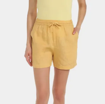 100% Linen Hot Shorts For Women