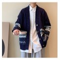 Bouton décontracté pour hommes pull cardigan