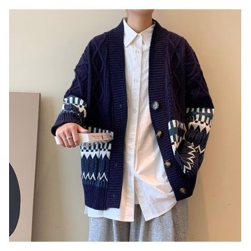 Men`s Casual Button Up Cardigan Sweater