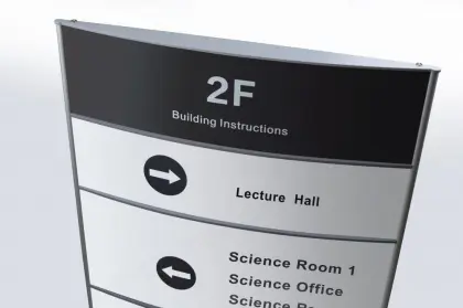 Interchangeable Wayfinding Directional Floor Index Sign