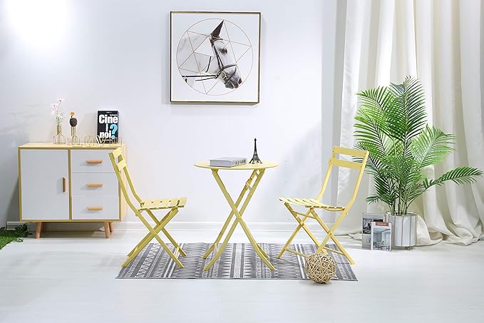 outdoor round table set for 2