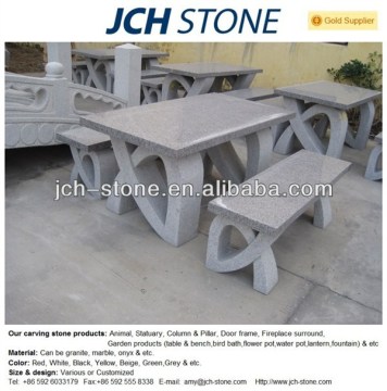 Chinese beste Qualitaet Natur Granit Garten Steintisch