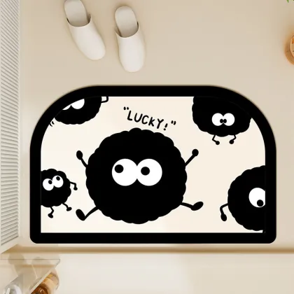 Customizable Affordable Modern Cartoon Diatom Mud Floor Mats for Kitchen and Bathroom Decor