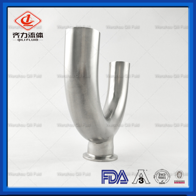 Sanitary stainless steel U type 180degree Tee 35