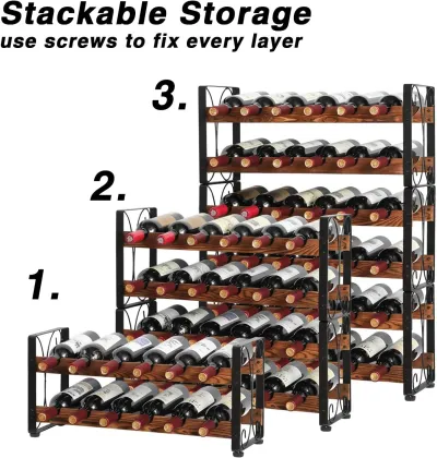 HaiYang Stackable 36 Bottle Wine Rack