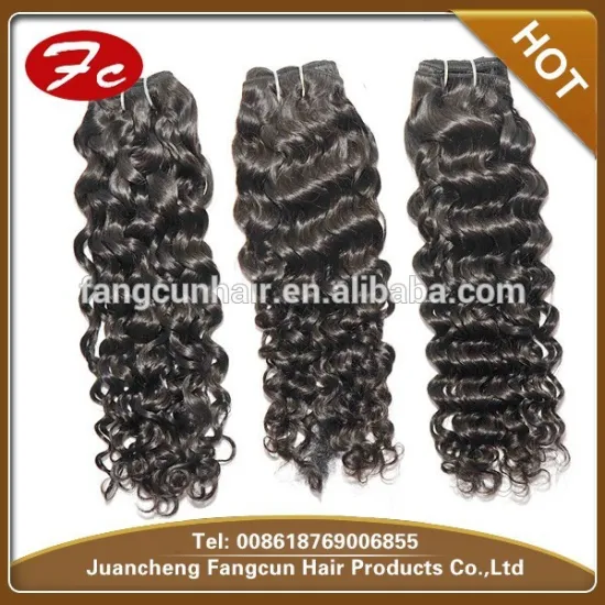 Intact cuticles virgin Indian temple human hair curly weaving