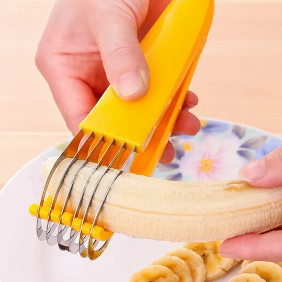 Professional Banana Slicer and Ham Splitter: Stainless Steel Kitchen Tool for Efficient Fruit and Meat Cutting