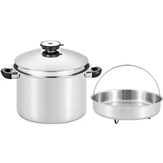 3Ply Stainless Steel 304 Large Stockpot with Steamer Rack and Vapor Plate