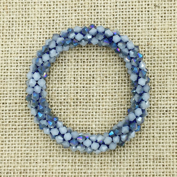 Handmade Weaved Wrap Crystal Beads Bangle