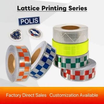 High-Visibility Reflective Tape with Lattice Pattern