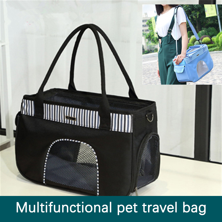 Foldable Oxford Gird Multi-Purpose Pet Outdoor Shoulder Bag