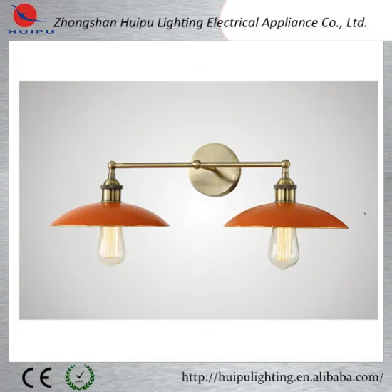 Contemporary hotel decoration brass orange finish bed wall lighting