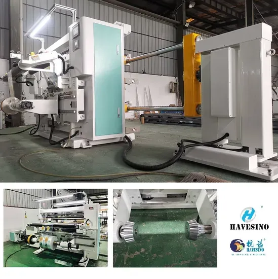 Automatic Cutting BOPP PE PVC Film Foil Paper Fabric Roll Cutter Slitter Rewinder Machine