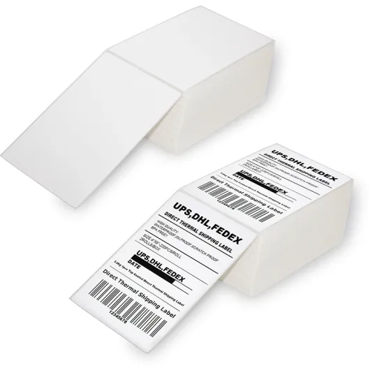 Zebra Printer Compatible 4x6 Fanfold Thermal Shipping Labels