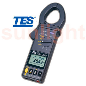 TES-3063 Power AC/DC Clamp Meter with Datalogger, True Power & Apparent Power Measurement